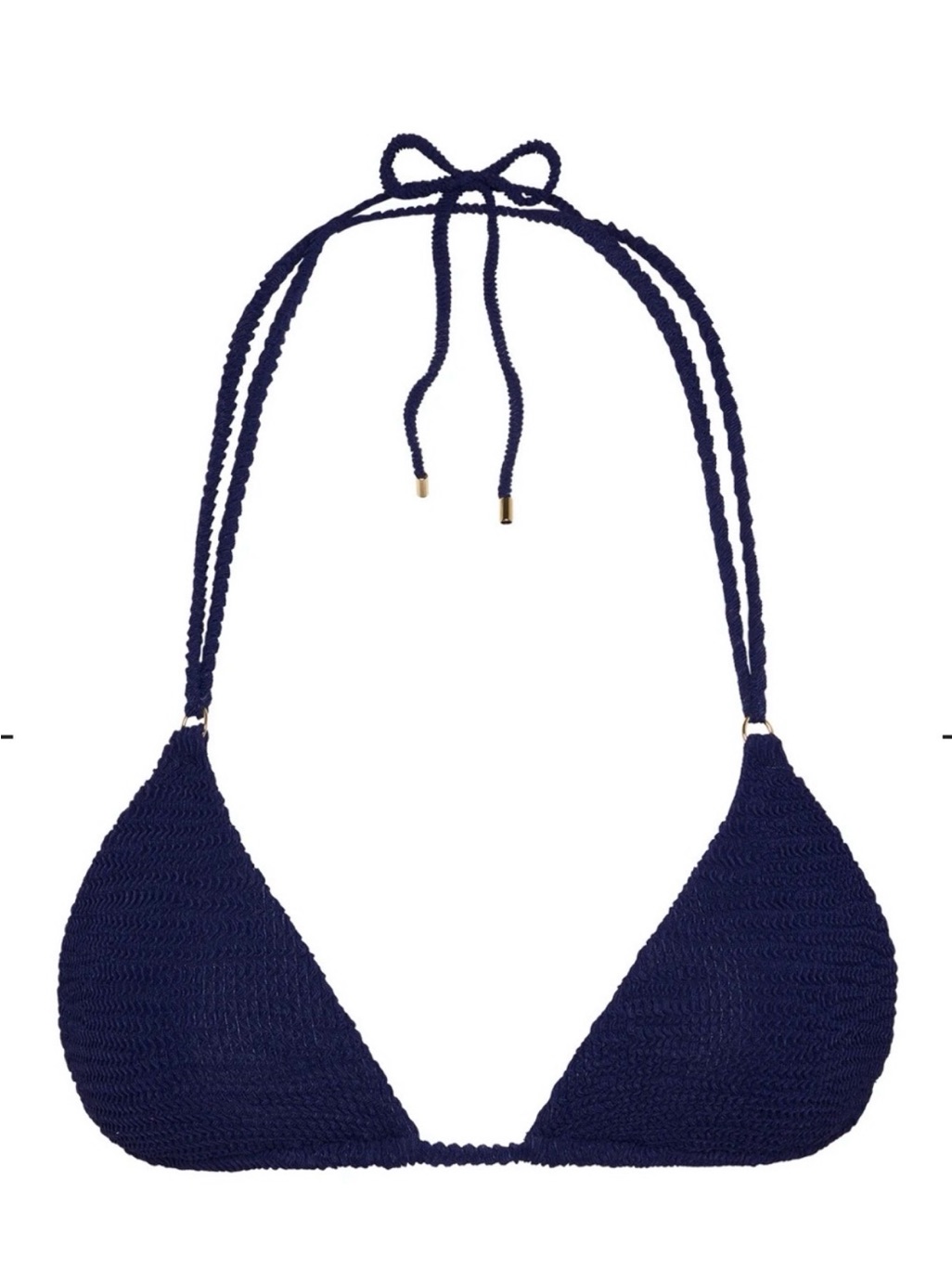 Monday Swimwear Hanalei Bikini Top In Midnight Crinkle Nwt